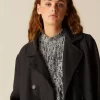 NÍCOLI ABRIGO CRUZADO ESPIGA GRIS< Ropa De Abrigo