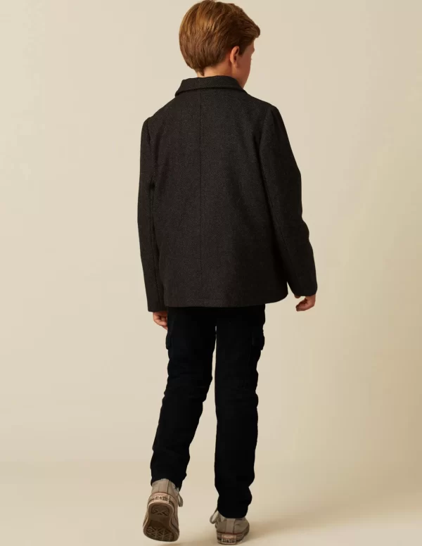 NÍCOLI ABRIGO CRUZADO ESPIGA GRIS< Ropa De Abrigo