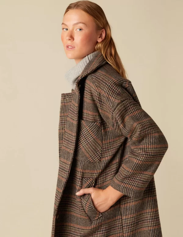 NÍCOLI ABRIGO CUADROS MULTICOLOR< Ropa De Abrigo