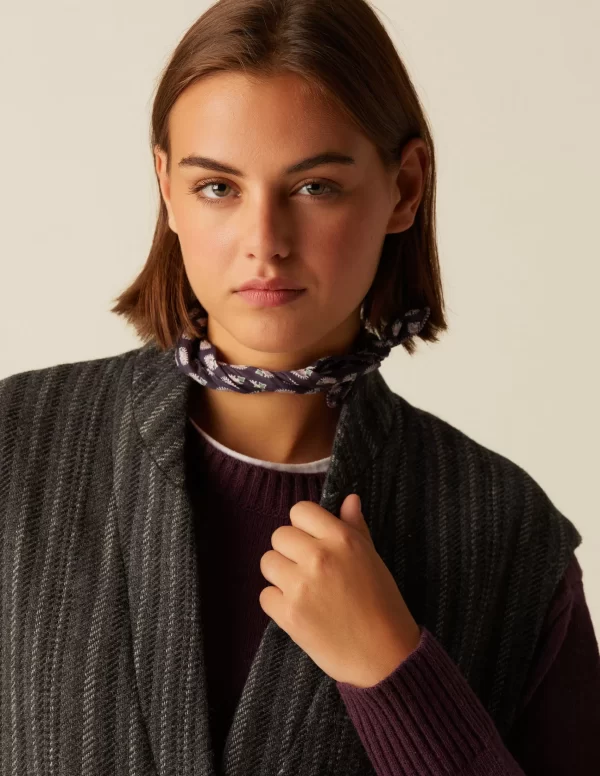 NÍCOLI ABRIGO SIN MANGA RAYA GRIS< Ropa De Abrigo