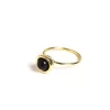 NÍCOLI ANILLO DORADO ESFERA PEQUEÑO ONIX< Anillos