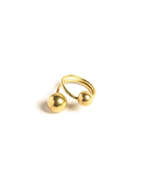 NÍCOLI ANILLO ESFERA DORADO< Anillos