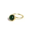 NÍCOLI ANILLO ESFERA DORADO AVENTURINA< Anillos