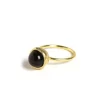 NÍCOLI ANILLO ESFERA DORADO ONIX< Anillos