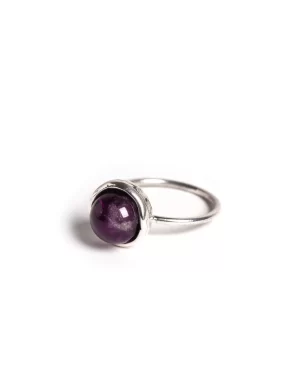 NÍCOLI ANILLO ESFERA PLATEADO AMATISTA< Anillos