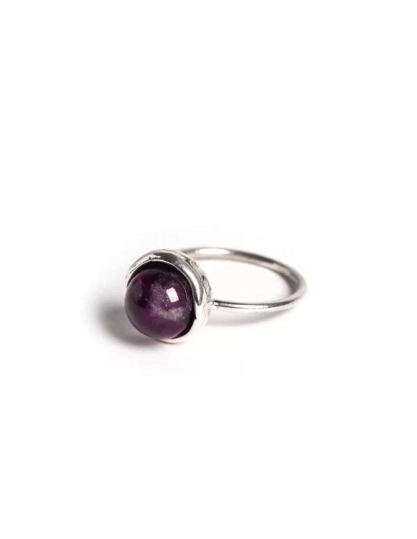 NÍCOLI ANILLO ESFERA PLATEADO AMATISTA< Anillos