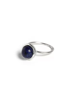 NÍCOLI ANILLO ESFERA PLATEADO LAPISLAZULI< Anillos