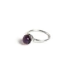 NÍCOLI ANILLO PLATEADO ESFERA PEQUEÑO AMATISTA< Anillos
