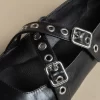 NÍCOLI BAILARINA NEGRA DOBLE HEBILLA< Zapatos