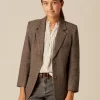 NÍCOLI BLAZER ESPIGA MARRÓN RY AZUL< Ropa De Abrigo | Blazers
