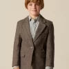 NÍCOLI BLAZER ESPIGA MARRÓN RY AZUL< Ropa De Abrigo | Blazers