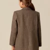 NÍCOLI BLAZER ESPIGA MARRÓN RY AZUL< Ropa De Abrigo | Blazers