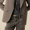NÍCOLI BLAZER GRIS BRILLO< Blazers