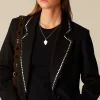 NÍCOLI BLAZER NEGRO TACHUELAS PLATEADAS< Blazers