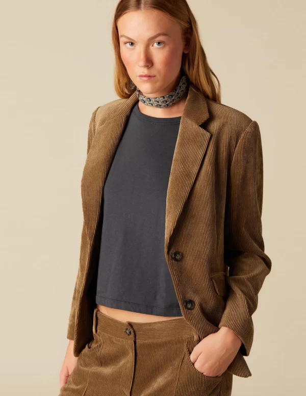 NÍCOLI BLAZER PANA MARRÓN< Blazers
