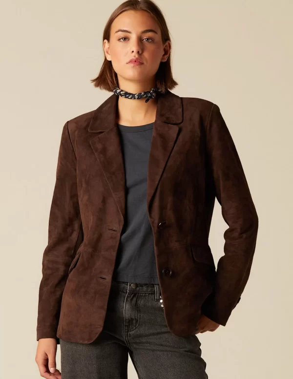 NÍCOLI BLAZER SERRAJE MARRÓN< Blazers