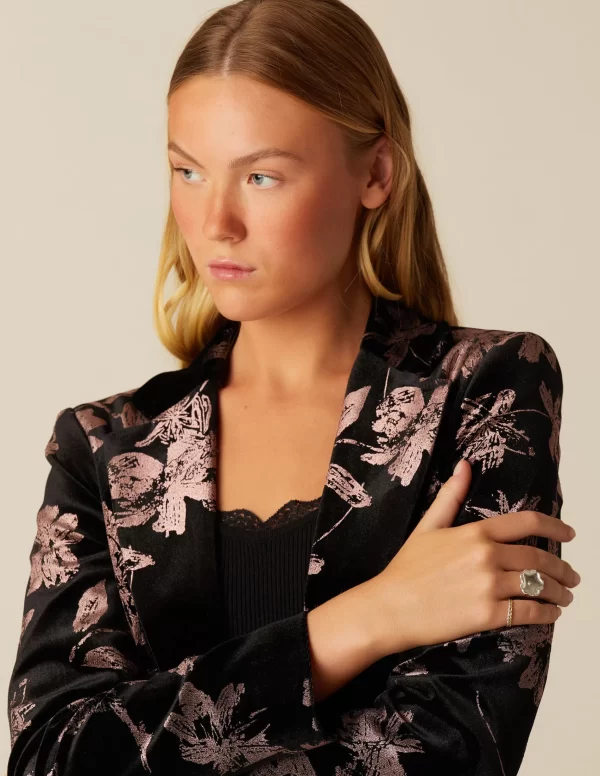 NÍCOLI BLAZER TERCIOPELO FLOR< Blazers