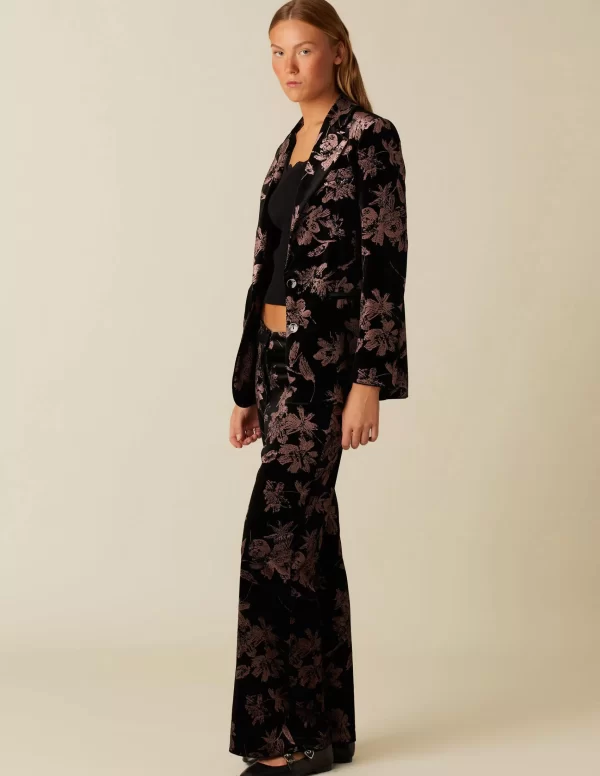 NÍCOLI BLAZER TERCIOPELO FLOR< Blazers
