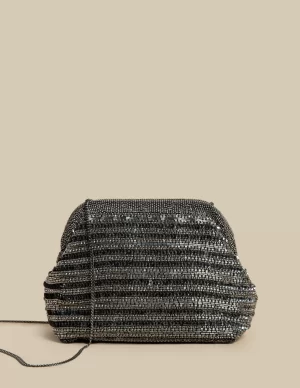 NÍCOLI BOLSO LENTEJUELAS ANTRACITA< Bolsos