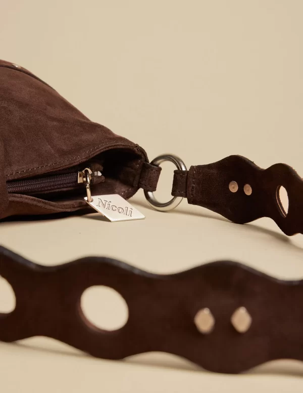 NÍCOLI BOLSO RETRO SERRAJE MARRÓN< Bolsos