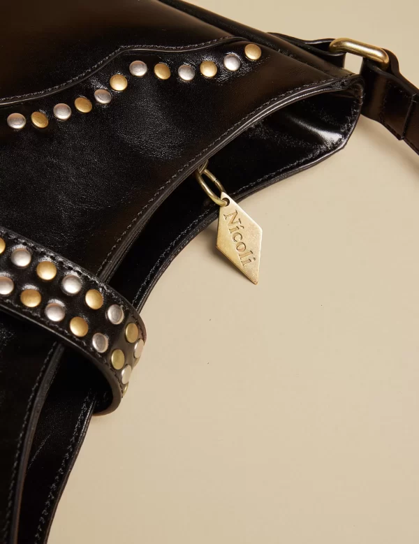 NÍCOLI BOLSO TACHAS NEGRO< Bolsos