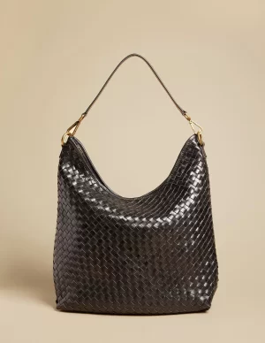 NÍCOLI BOLSO TRENZADO NEGRO< Bolsos