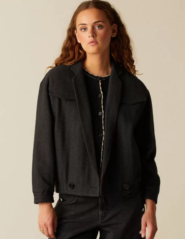 NÍCOLI BOMBER ESPIGA< Ropa De Abrigo