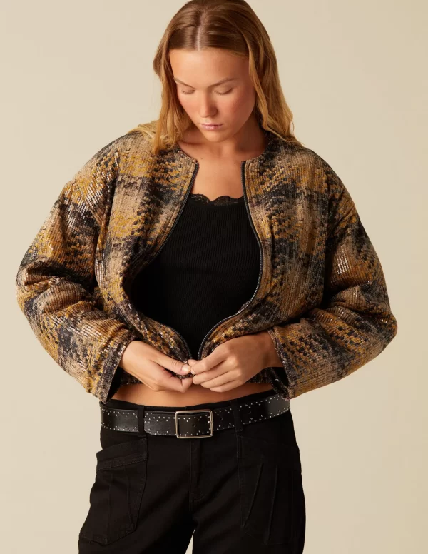 NÍCOLI BOMBER LENTEJUELAS< Ropa De Abrigo