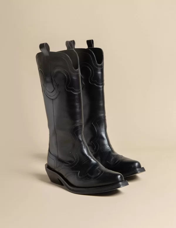 NÍCOLI BOTAS NEGRAS COWBOY< Zapatos