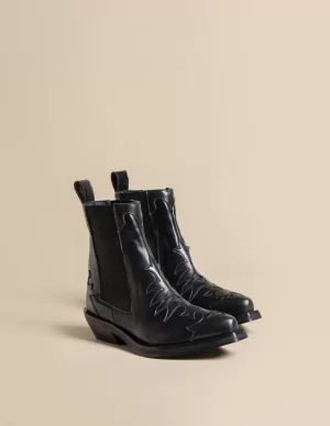 NÍCOLI BOTÍN COWBOY NEGRO< Zapatos