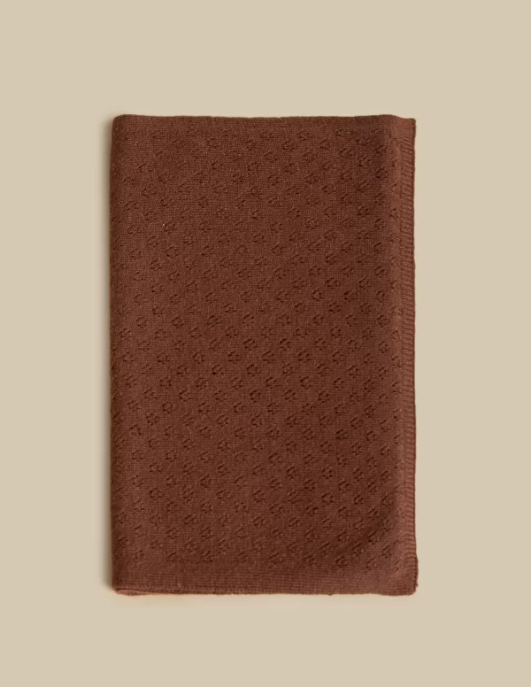 NÍCOLI BUFANDA PUNTO DIBUJO MARRÓN< Bufandas | Bufandas