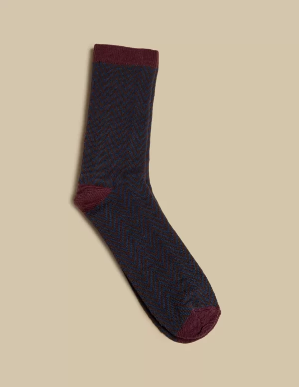 NÍCOLI CALCETIN ESPIGA AZUL< Calcetines