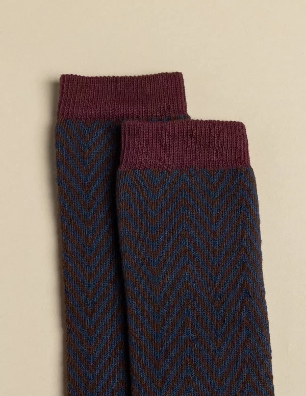 NÍCOLI CALCETIN ESPIGA AZUL< Calcetines | Calcetines