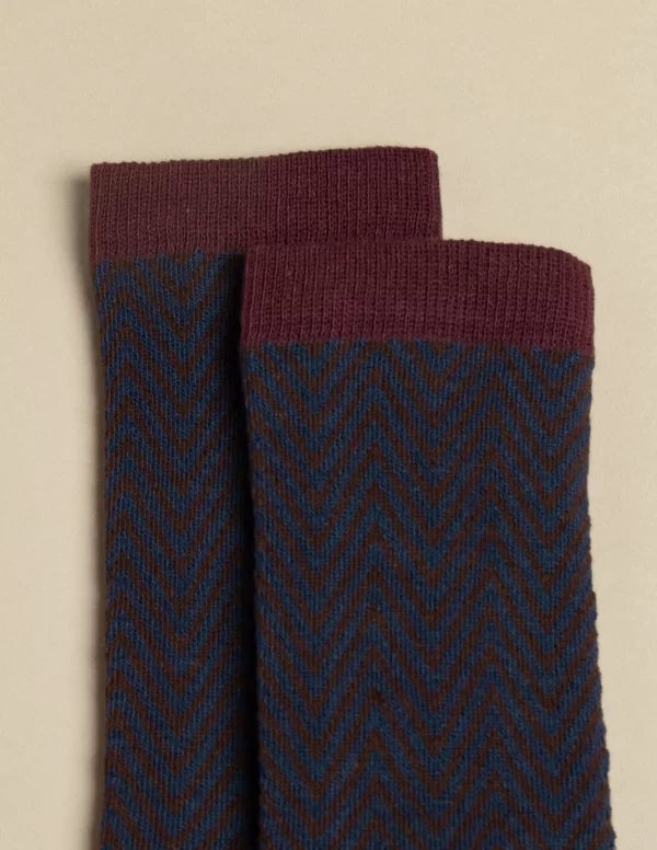 NÍCOLI CALCETIN ESPIGA AZUL< Calcetines