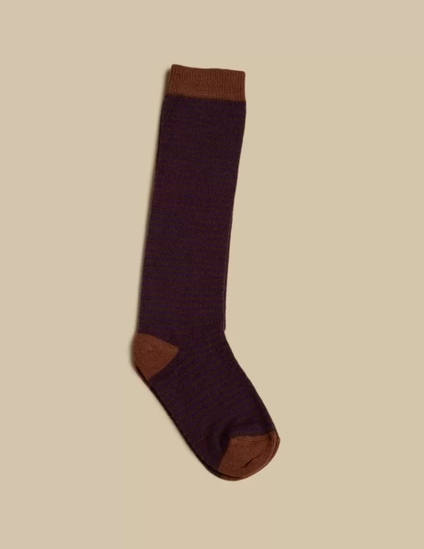 NÍCOLI CALCETIN RAYAS MARRÓN< Calcetines | Calcetines