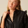 NÍCOLI CAMISA ANTRACITA LUREX< Camisas