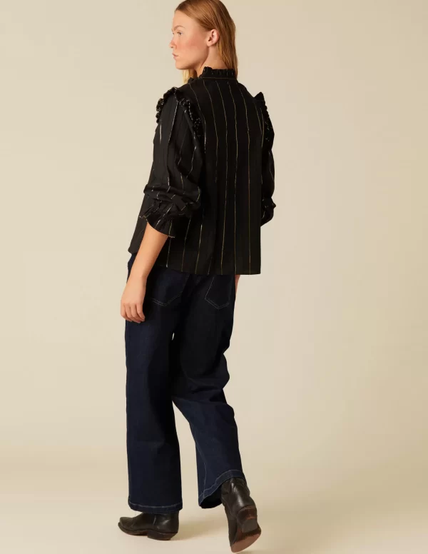 NÍCOLI CAMISA ANTRACITA LUREX< Camisas
