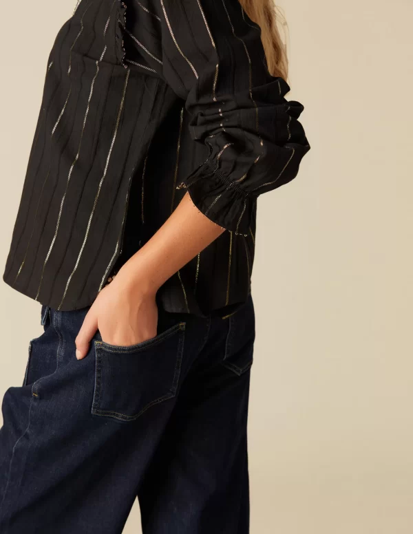 NÍCOLI CAMISA ANTRACITA LUREX< Camisas