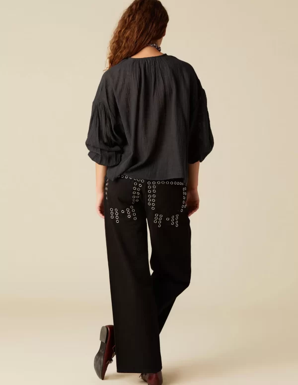 NÍCOLI CAMISA ANTRACITA RÚSTICA< Camisas