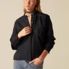 NÍCOLI CAMISA ANTRACITA TIRA ENCAJE< Camisas