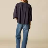 NÍCOLI CAMISA AZUL BORDADO FLOR< Camisas