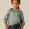 NÍCOLI CAMISA AZUL FLOR PEQUEÑA< Camisas
