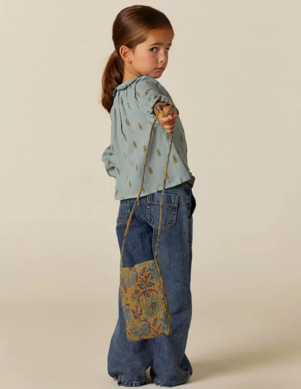 NÍCOLI CAMISA AZUL FLOR PEQUEÑA< Camisas