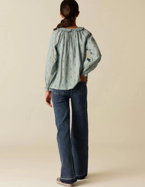 camisa_azul_flor_pequea_3.webp NÍCOLI CAMISA AZUL FLOR PEQUEÑA< Camisas