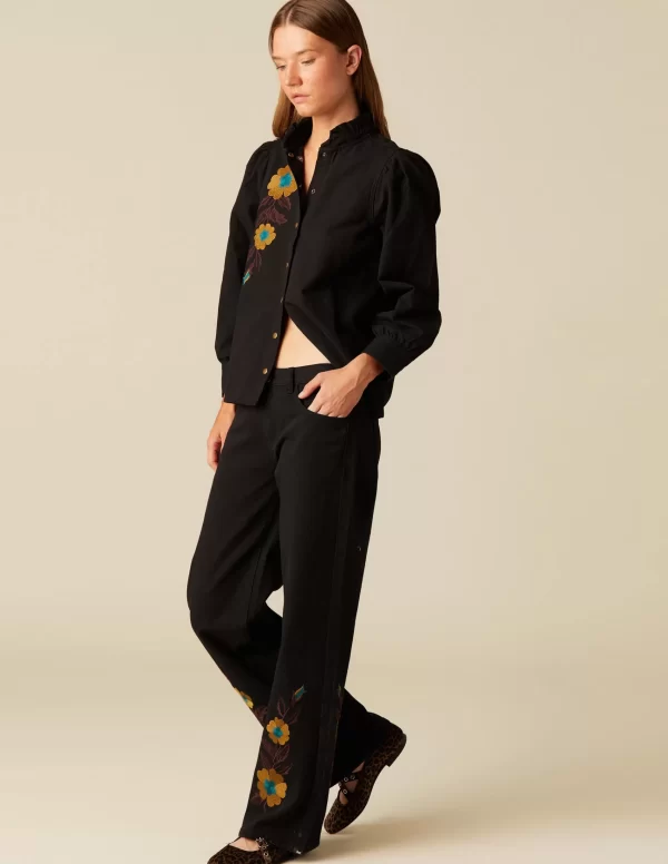 NÍCOLI CAMISA BORDADO FLOR< Denim | Camisas