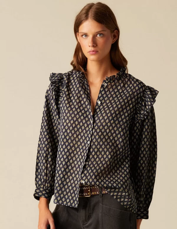 NÍCOLI CAMISA BUTI AZUL< Camisas
