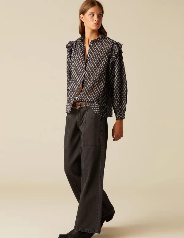 NÍCOLI CAMISA BUTI AZUL< Camisas