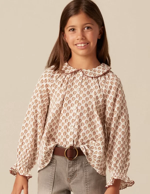 NÍCOLI CAMISA CRUDA FLOR MARRÓN< Camisas