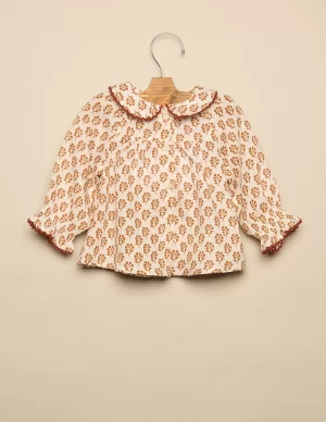 NÍCOLI CAMISA CRUDA FLOR MARRÓN< Camisas