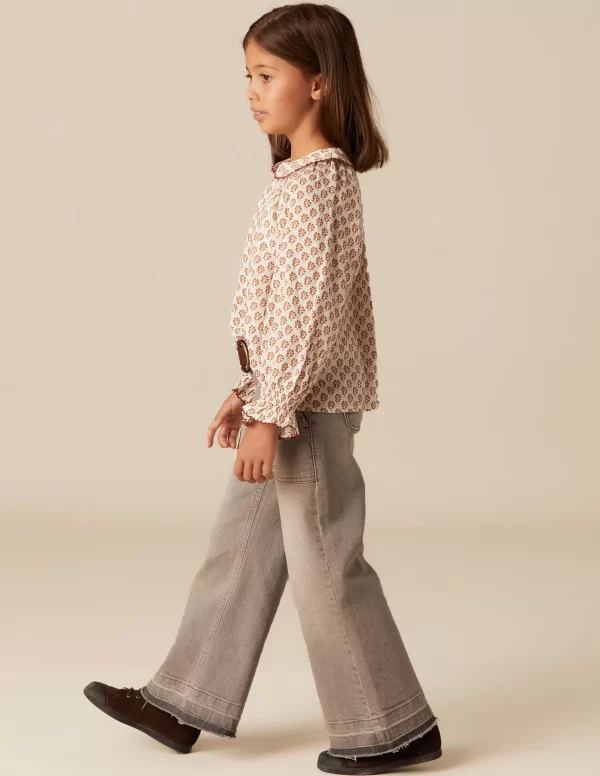 NÍCOLI CAMISA CRUDA FLOR MARRÓN< Camisas